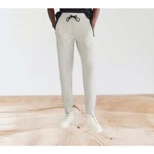 Small Aeropostale light grey fleece  jogger pants pockets